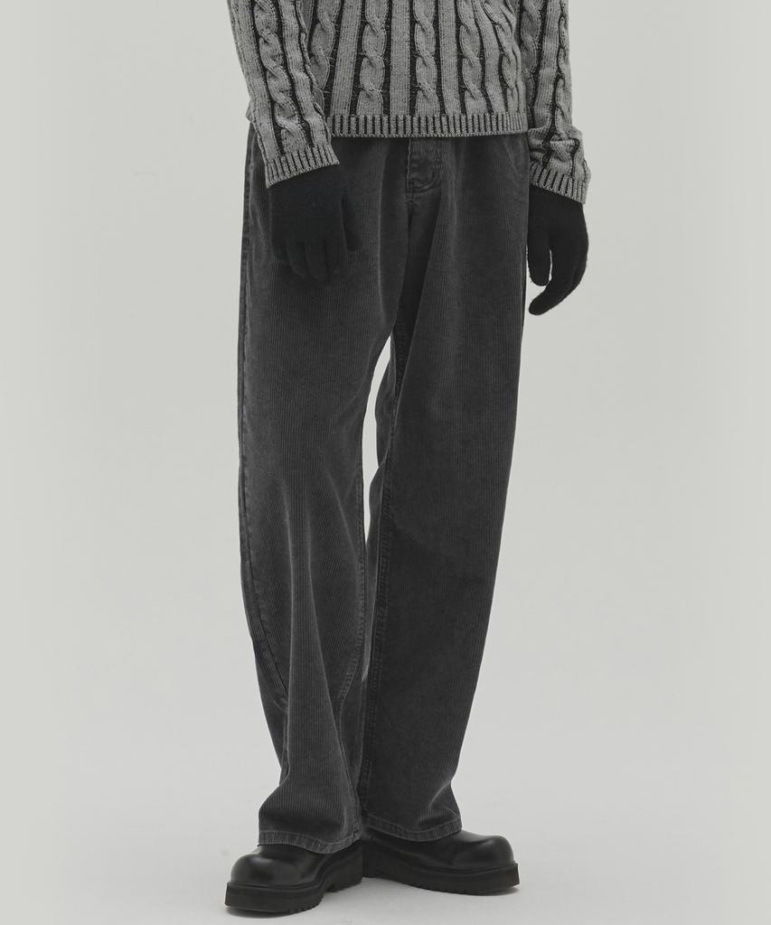 Sekeonmonollogeu Corduroy Wide Pants Dark Gray_Sept030Dgray