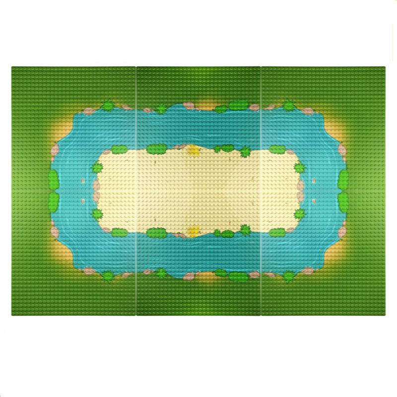 1pc 32x32 Traditional Blocks Parts Base Plate Construction Bricks Jungle Forest Ocean Base Board Accessories Christmas Gift Idea Playthings ideal for