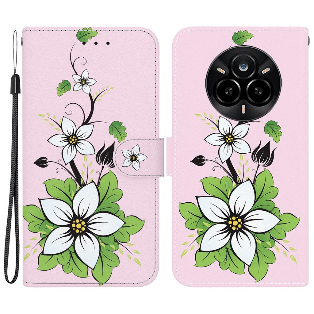 For Realme 14 Pro 5G Wallet Phone Case Anti-Drop Leather Flip Cover Pattern Printing