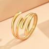 European & American Multi-Layer Adjustable Stainless Steel Index Finger Ring for Women