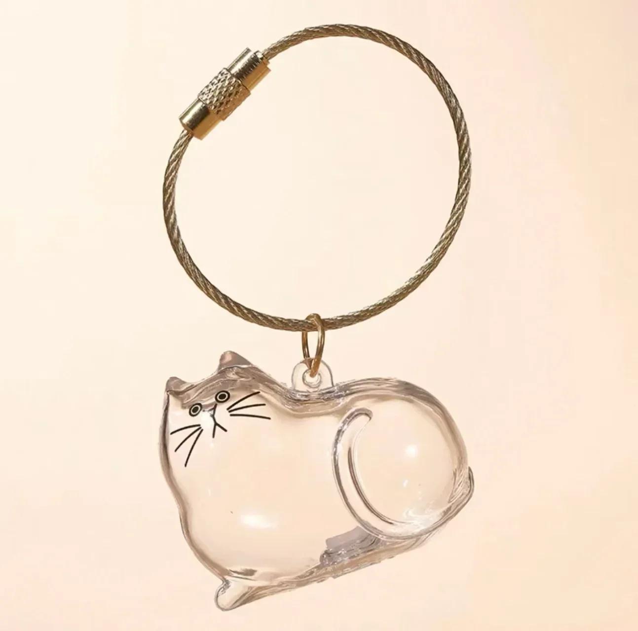 

Transparent Pet Hair Keepsake Capsule, Cat Fur Storage Box for DIY Crafts Memorial Gift, Mini Portable Display Container