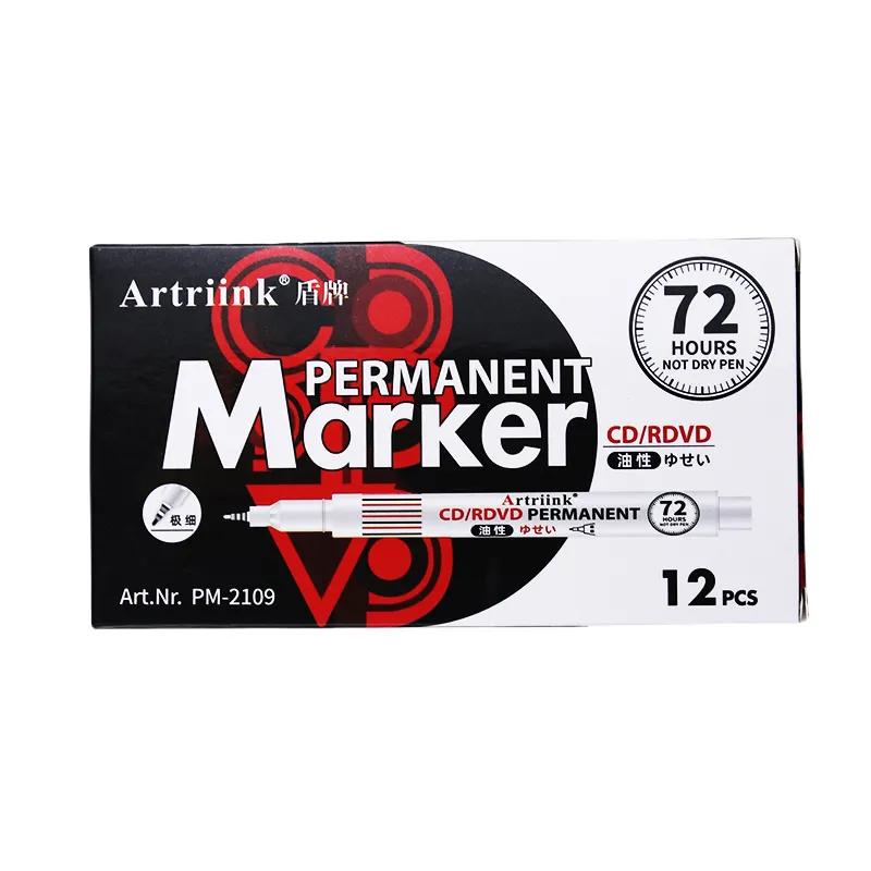Waterproof Quick Drying Fine Tip Markers Blue Red Black Colored CD Oil Based Permanent Liquid Acrylic for Fabric Craft