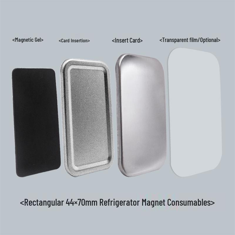Rustproof Tinplate Refrigerator Magnet: 44x70mm Soft Magnetic DIY Advertising Gift Blank