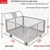 Taohuo Heavy-Duty Foldable Mesh Warehouse Trolley
