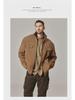 Men's Detroit Retro Coach Jacket: Heavy Washed Lapel Coat for Spring and Autumn
