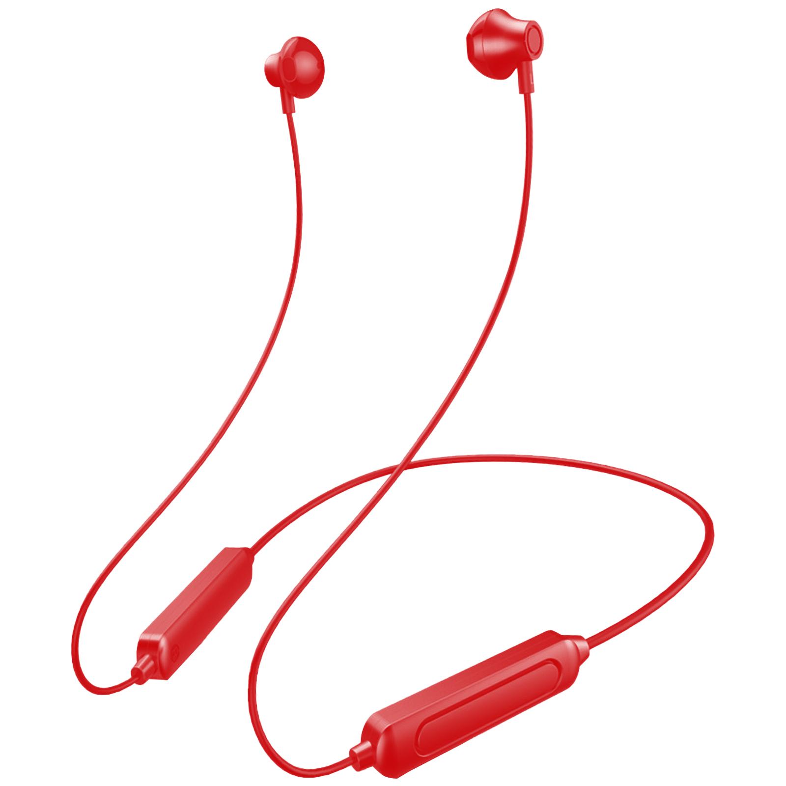 

Sweatproof Neckband Earphones Outdoor Sports Wireless Bluetooth-compatible Earphones BLE5.0 Version for Workouts Gym красный