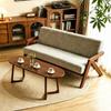 Nordic Style Solid Wood Fabric Sofa Chair for Living Room or Balcony