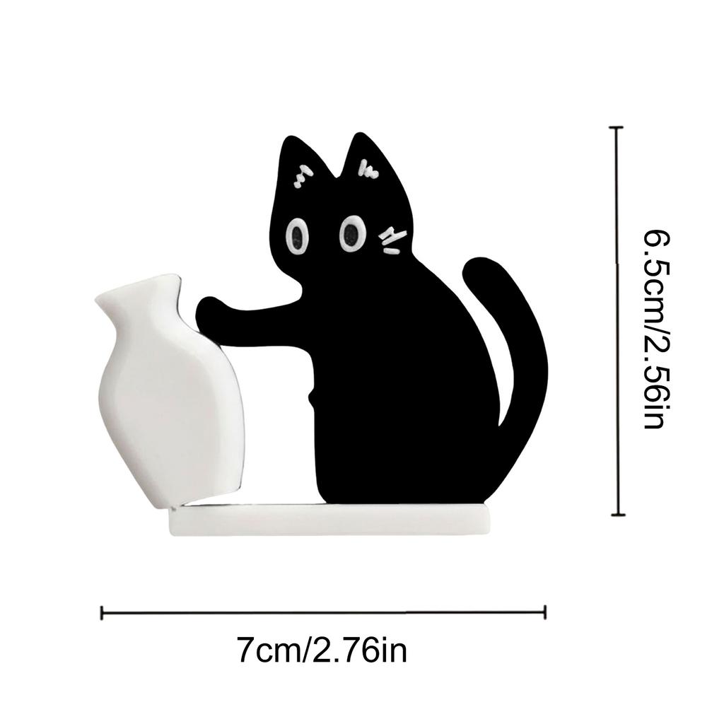 1-10PCS New Cat Pushing Vase Magnets Home Decor Fridge Magnet Cat Whisker Collection Memorial Box Home Office Decor For Gift