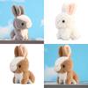 Cute Plush Bunny Keychain Pendant Fluffy White Rabbit Doll Backpack Decoration Gift For Girls