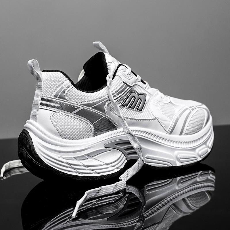 

Spring and Autumn New Thick-soled Ins Daddy Shoes White Sneakers 39 [collect and purchase, ready for delivery] серебряный