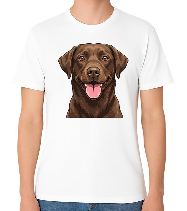 

Chocolate Labrador T-Shirt Dog Face Cute Pet Lover Unisex Tee 5XL різнокольоровий