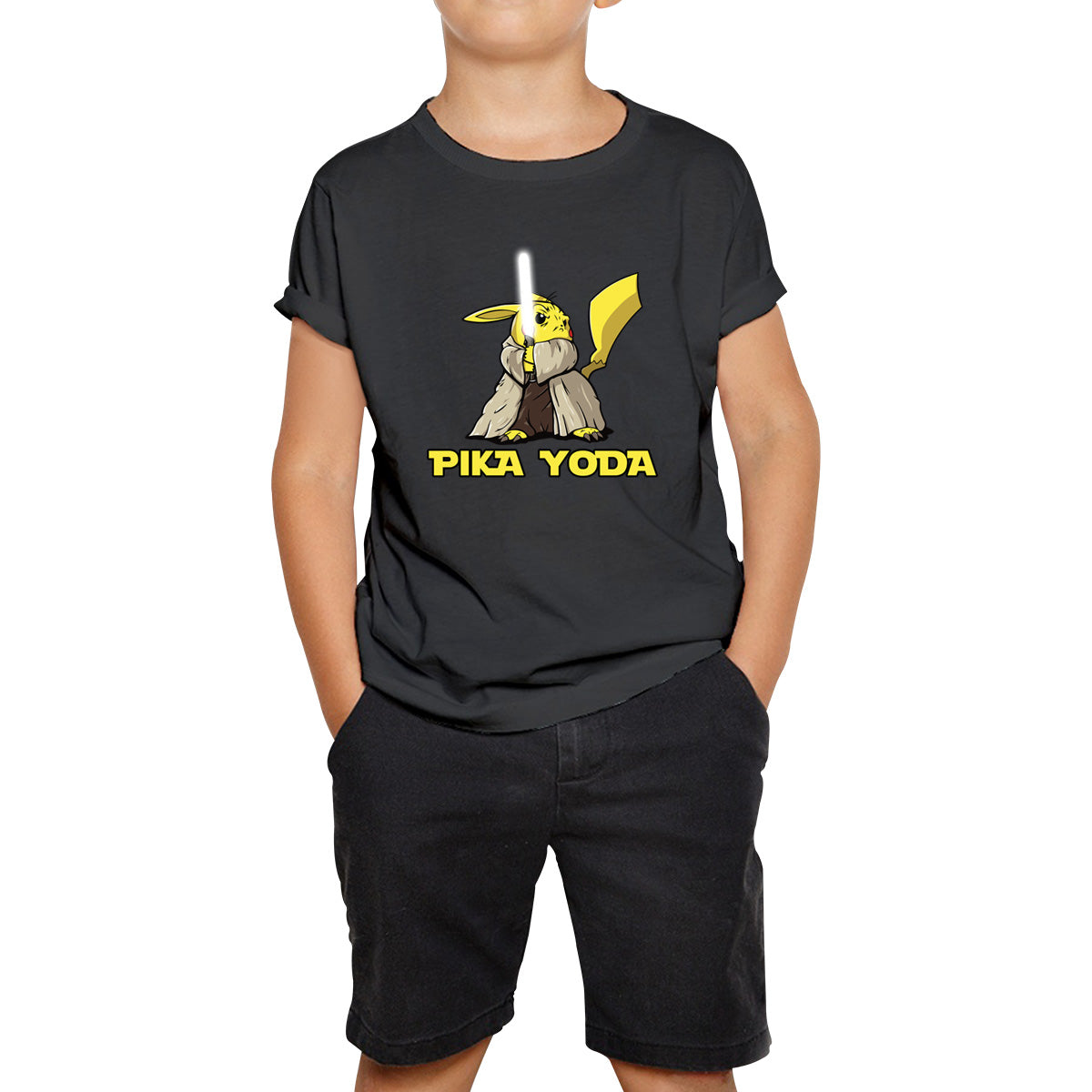 Pika Yoda Pikachu As Master Yoda Jedi Pokémon Star Wars Parody Jedi Pika Star Wars Day 46th Anniversary Kids T Shirt 100