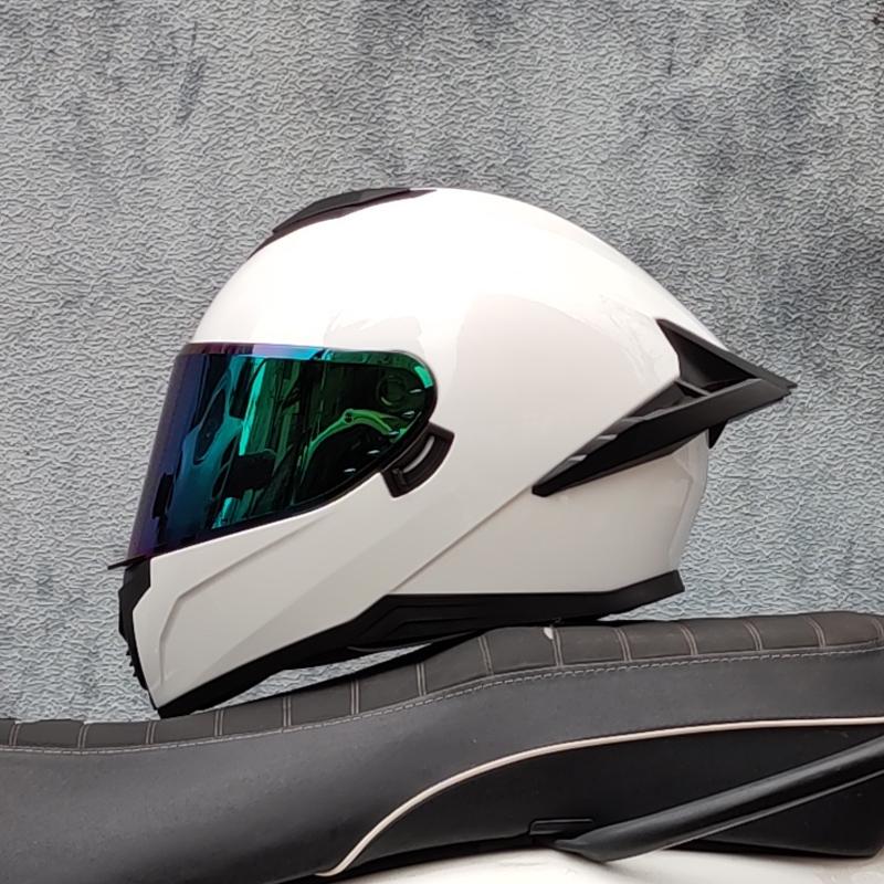 

Мотоциклетный шлем-интеграл Мотоциклетный шлем для езды Большой спойлер Унисекс шлем Casque Одобрено DOT Оригинальный шлем LVS Ярко-черный M