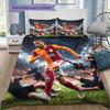 Voetbalwedstrijd Actie Speler Print Dekbedovertrek Set, 3-delige Sport Beddengoed Set met 2 Kussenslopen voor Slaapkamer Decor