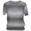 Yalida hollowed out casual knitted fishing net design fashionable short sleeved top