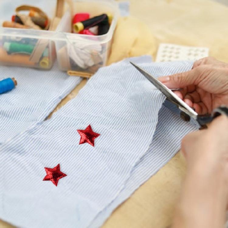 5 Packs Star Patches Iron on Patches Glittering Star Appliques Decorative Patches for Party Holiday