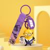 Minion Agent Keychain: Cute Cartoon Couple Keyring and Backpack Pendant Gift