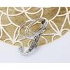 26 Letter Brooch Pins Small Silver Metal Rhinestone Crystal Initial A~Z Alphabet Brooch Lapel Pins for Men Women Girls Boys Birthday Christmas