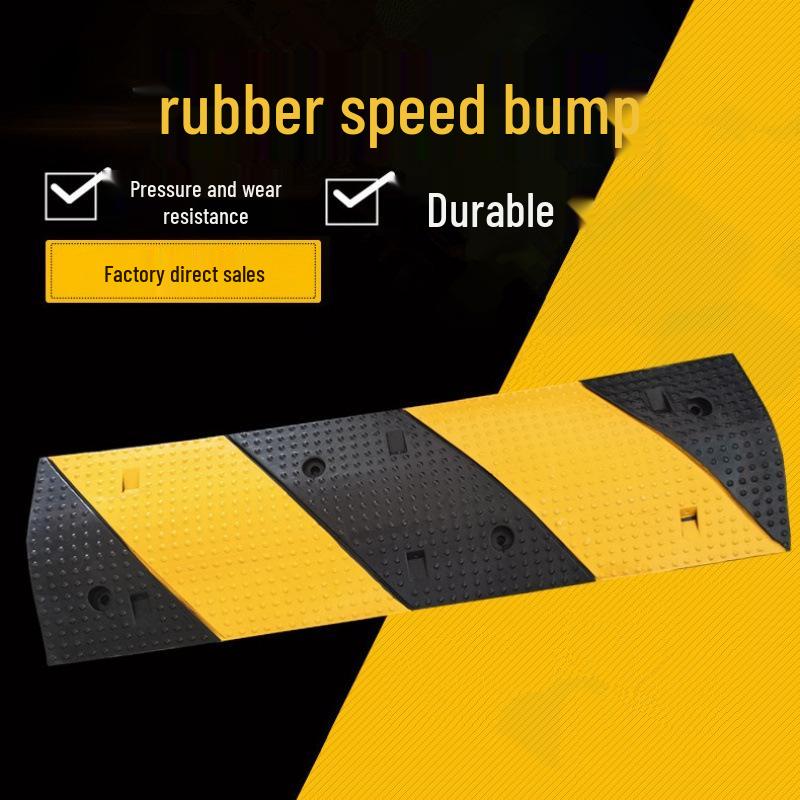Durable Rubber Car Speed Bump for Roads & Intersections