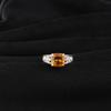 Citrine Gemstone 925 Sterling Silver Wedding Ring Designer Jewelry For Women CZR-15-1