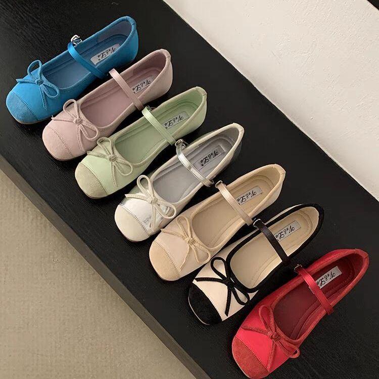 French Mary Jane Women's Shoes 2025 New Ballet Shoes Women's Evening Shoes with Skirts Temperament Flat Shoes