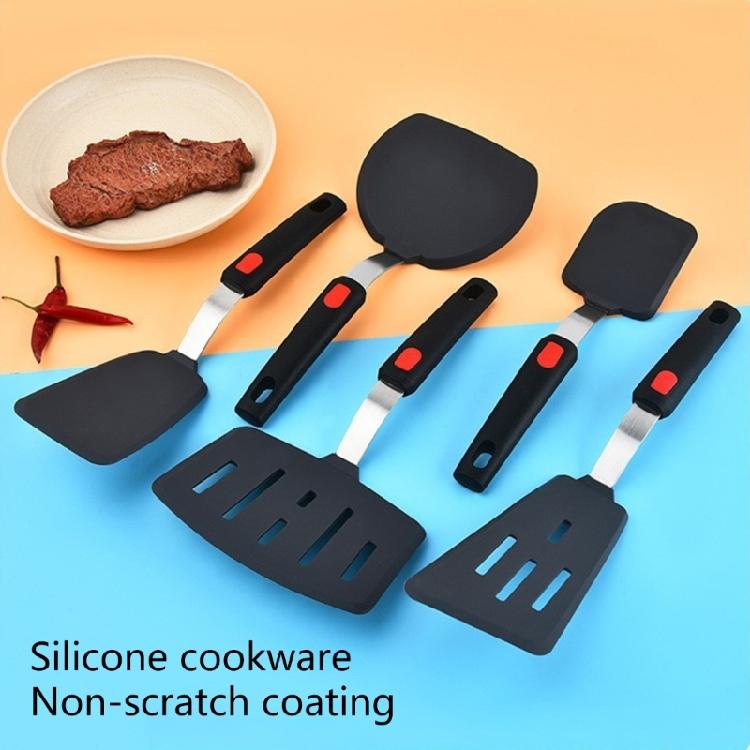 Durable Nonstick Silicone Spatula High Temperatures Resistant Turner Kitchen Utensils for Flipping Eggs and Meats
