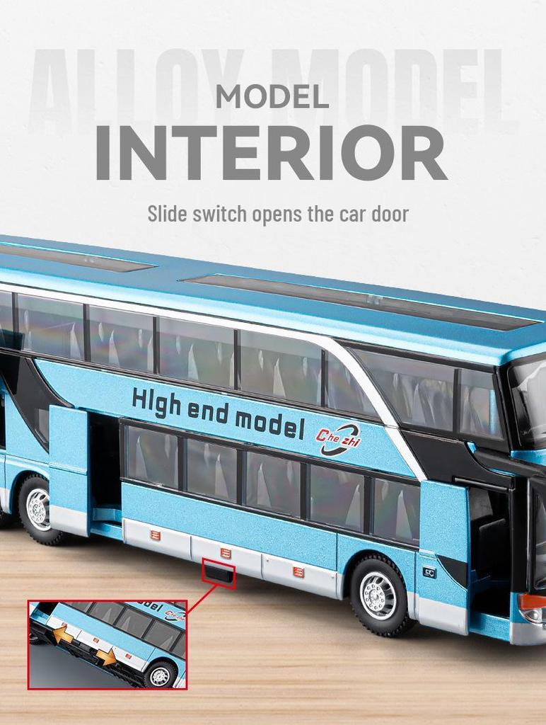 Czh233 Double-Decker City Tour Bus Model with Sound and Light.