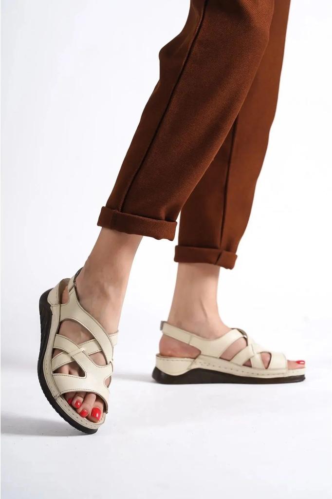 Bequeme Damensandalen aus echtem Leder