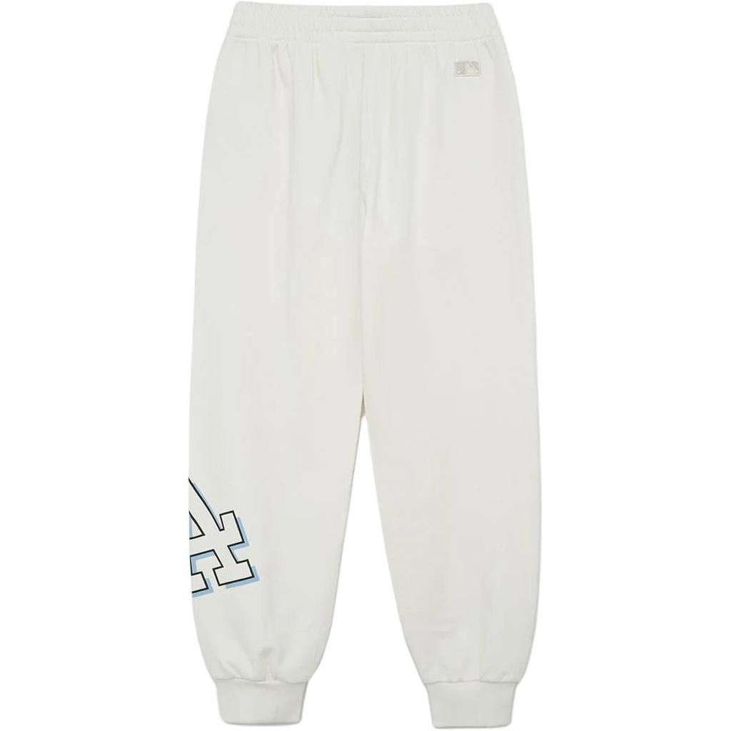 New MLB Knitted Sweatpants Men's Ivory 3APTB0431-07IVS
