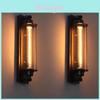 Vintage Industrial Wall Light Metal Cage Led For Living Room And Kitchen Decor