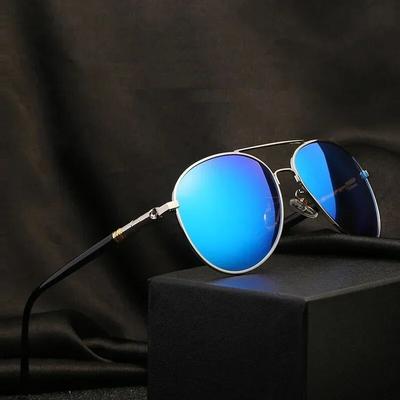 Lunettes de soleil polarisées de luxe pour hommes et femmes, verres solaires rétro pour la conduite et la pêche, verres solaires de marque de créateur en métal pour hommes et femmes, UV400