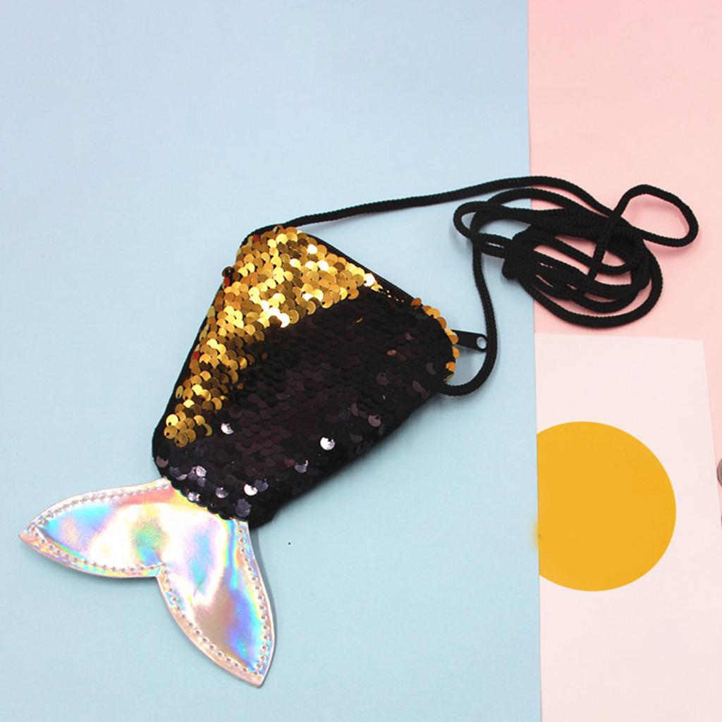 Pailletten Geldbörse Münzgeldbörse Meerjungfrauenflosse Geldbörse Beutel für Mädchen Kind Münztasche Umhängetasche Geldbörse Geburtstag Festival Geschenke