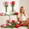 Mini Rose Flower Balloons Simulated Rose Aluminum Film Rose Shaped Balloons Handheld Bouquet Valentines Day Balloon