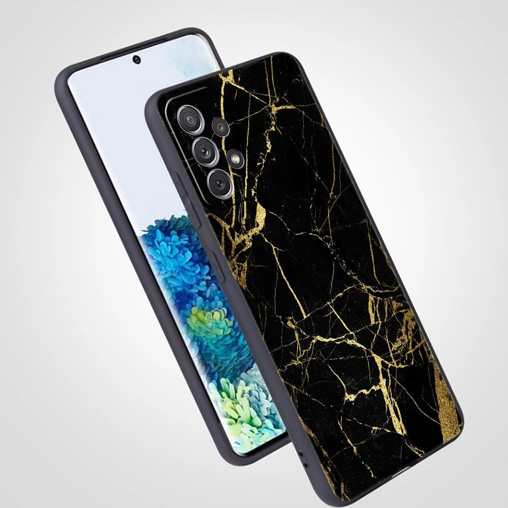 Vintage Marble Phone Case for Samsung Galaxy A55 A35 A17 A07 A15 A13 A25 A51 A71 A72 A73 A32 A52 A52S A41 5G Soft TPU Shell Bags