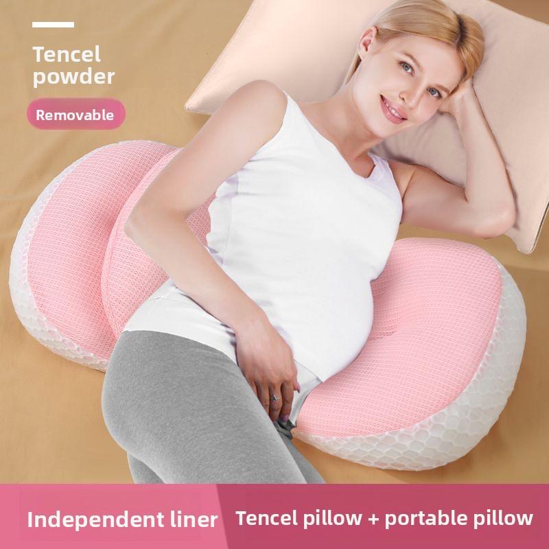 Pregnancy Pillow Belly Back Support Maternity Cradle Satin  U Shape Cool Side Sleeper for All Trimesters