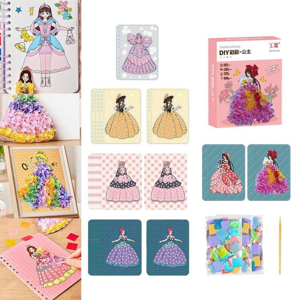 DIY Princess Dress Up Activity Book for Making Clothes Art Fashion Sticker Girls Toys