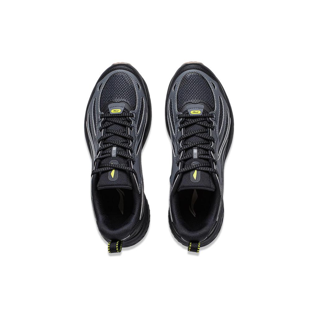 Li Ning Cushioning Slip Resistant Abrasion Resistant Low top Running Shoes Men's Shadow Gray ARXT021-3