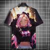 Sexy Anime Girl 3d Print T shirt Tops Men's Women's Fashion Sports Large size Tops Tees Sexy Girls Summer Tshirt Kids Clothing