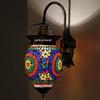 Multicoloured Glass Crystals Decorated Glass Wall Lamp