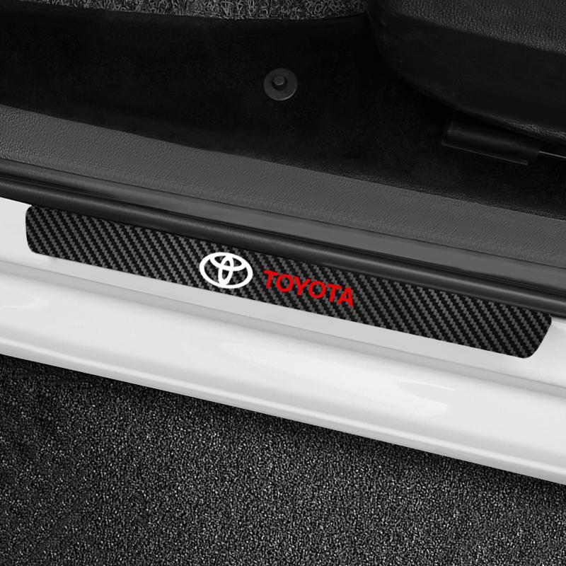 Car exterior annual inspection stickers For Toyota C-hr Rav4 Yaris Hilux Prius Avensis Car Door Handle Bowl Sticker Strip Decals