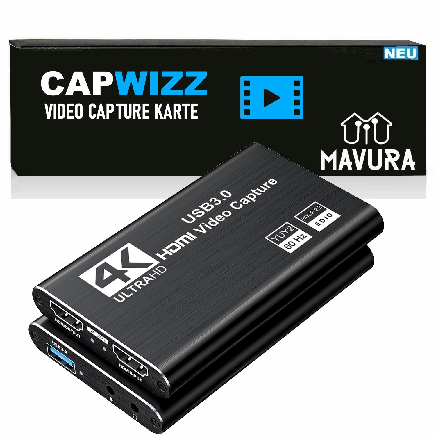 

CAPWIZZ Система захоплення відео USB Пристрій захоплення ігрового процесу 4k HDMI