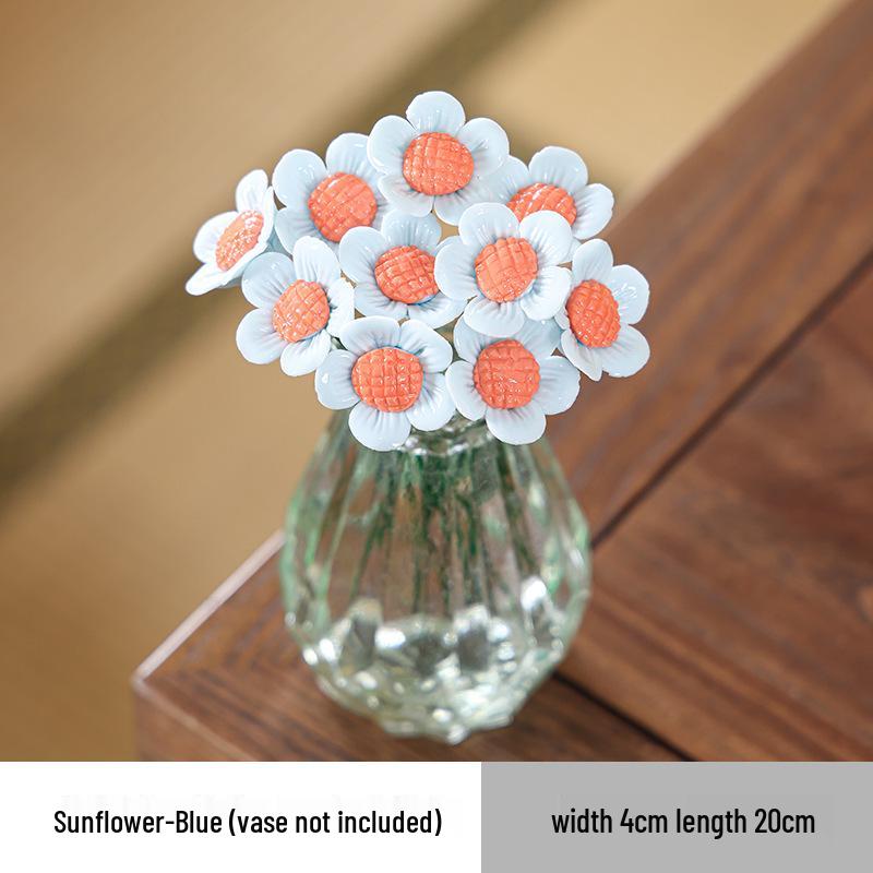 Traditional Jingdezhen Peony Ceramic Vase - Eternal Flower Simulation Decoration