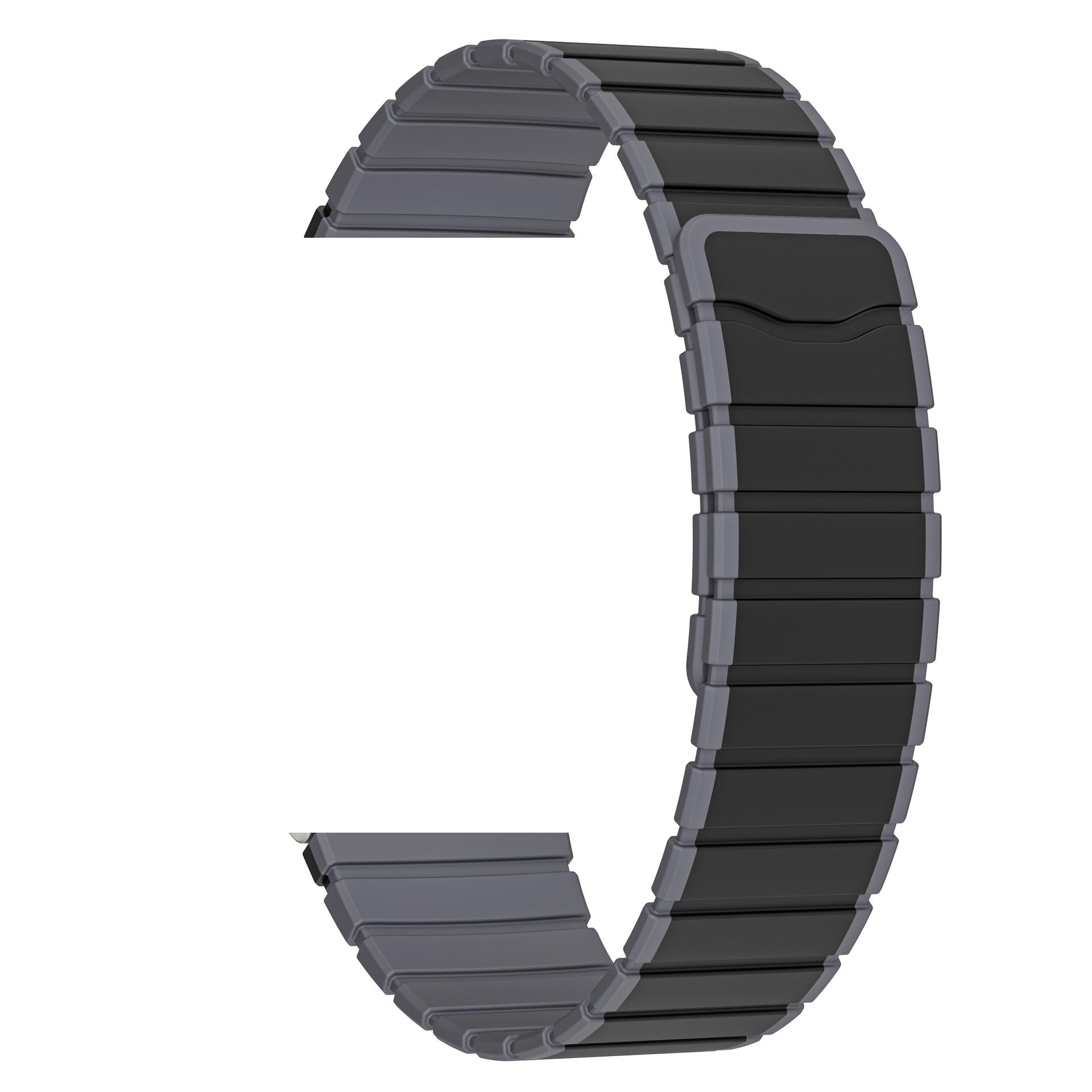 Ultra Breathable Magnetic Silicone Bracelet for Smartwatch Double Color Strap 41mm/40MM/38MM чёрный