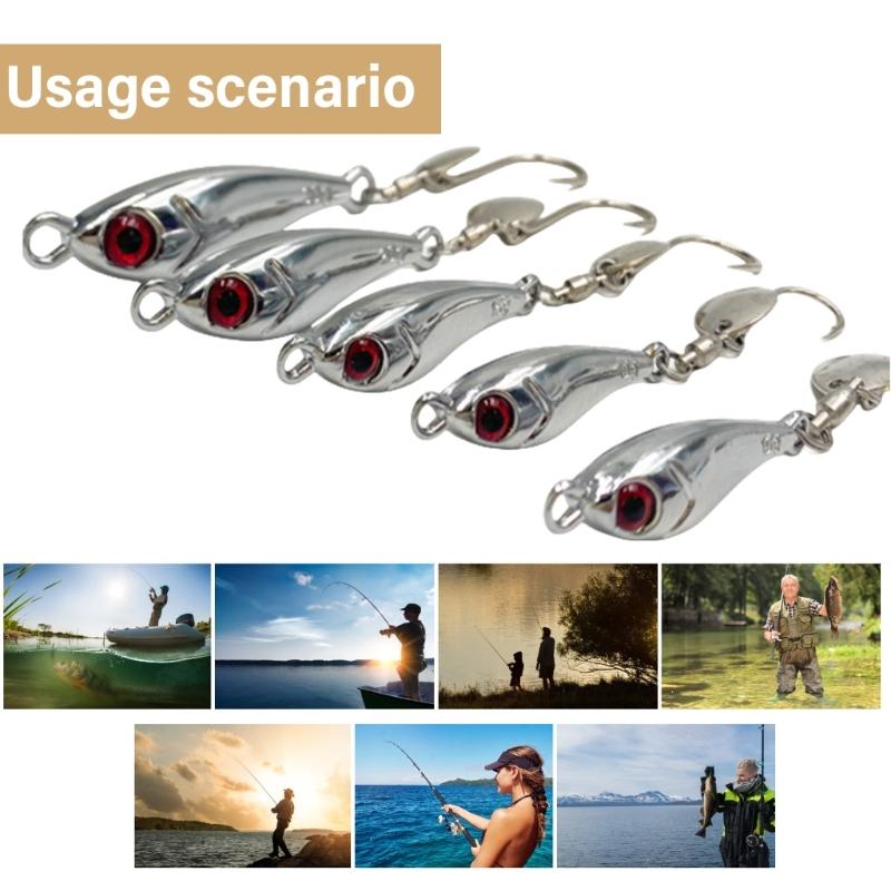 4Pcs Metal Fishing Lure Jigging Lure Cast Fishing Artificial Baits Sinking Spoons Baits with Hooks 5-30g Fishing Tackle