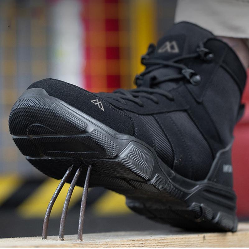 Anti-impact And Anti-piercing Work Shoes Men Lightweight Breathable Safety Shoes Indestructible Construction Working Boots Men