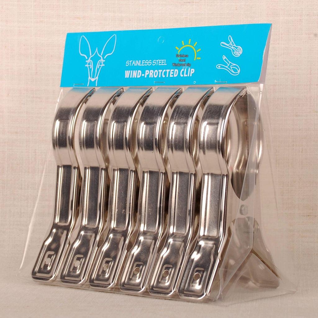 Stainless Steel Flat-Mouth Clothes Clips