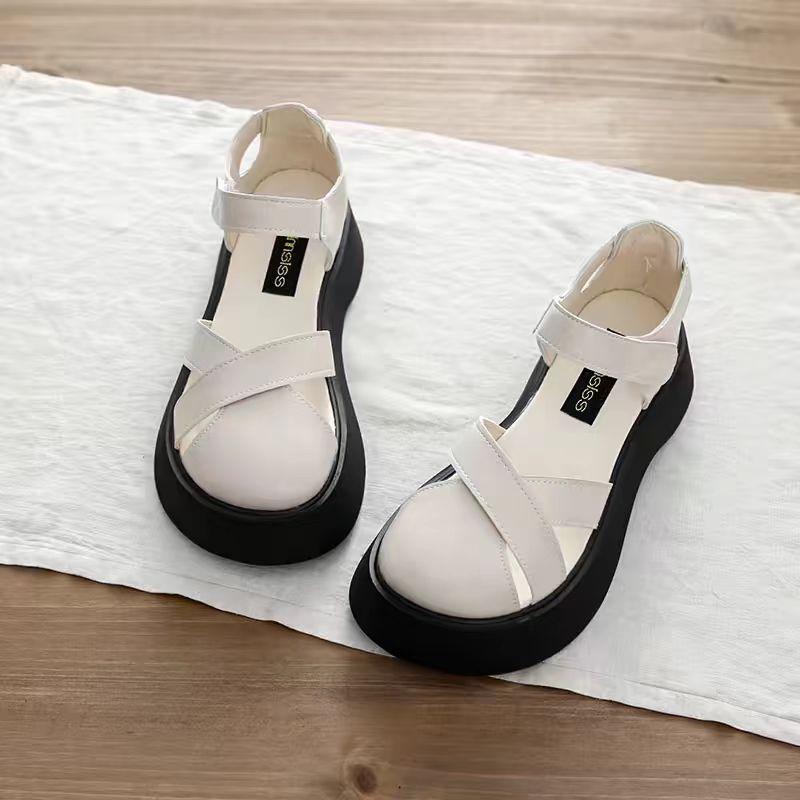 

Mary Jane Baotou Sandals Women s Mori Literary Retro Summer New Versatile Fashion Platform Roman Shoes Women 35