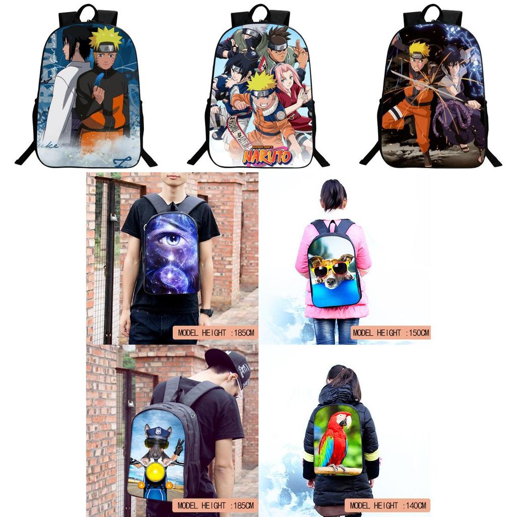 Stylish Anime Naruto Book Bag With Durable Design And Adjustable Shoulder Straps