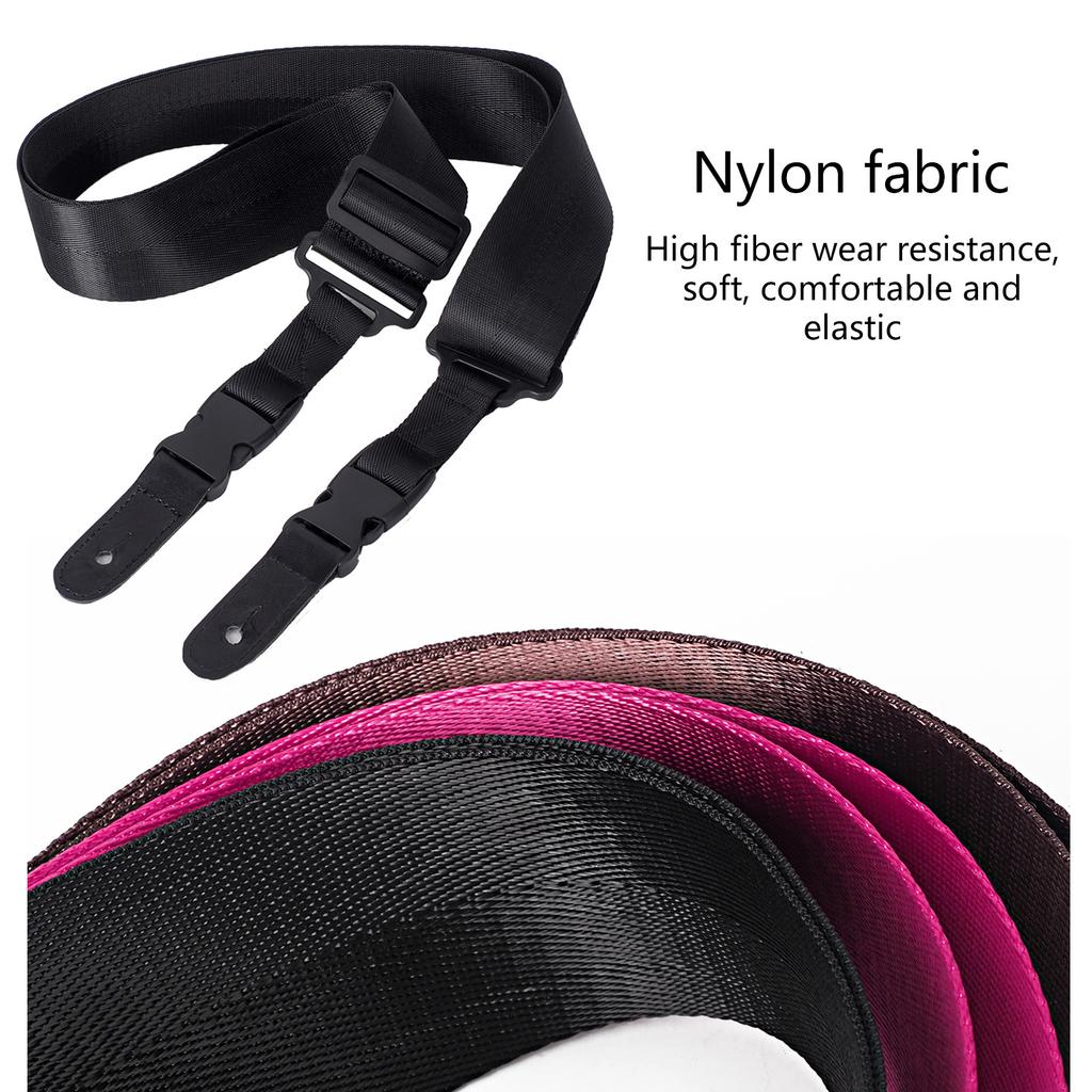 Adjustable Nylon Guitar Shoulder Strap Belt Guitar Strap with Quick Release Clips for Acoustics Electric Bass Guitar