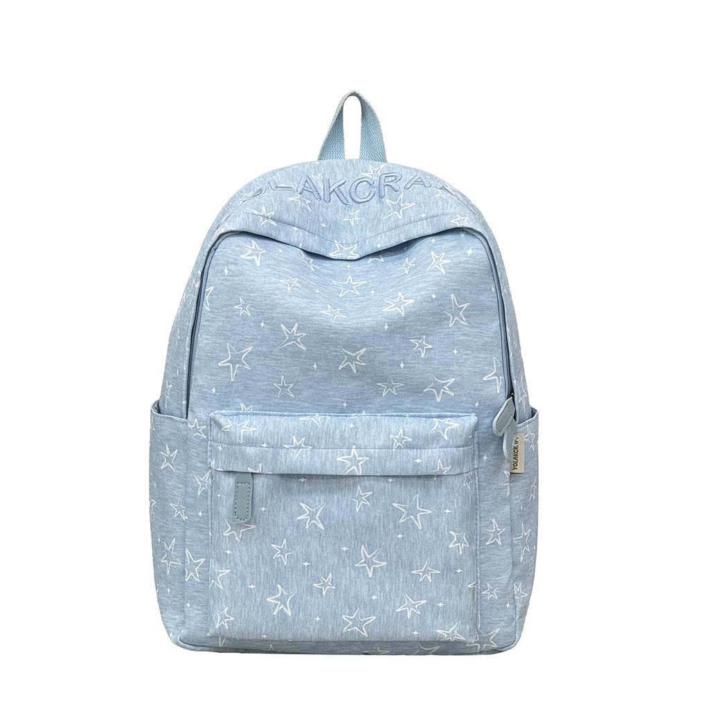 Schoolbag Korean College Wind Star Backpack Large Capacity High Value Junior High School Student School Bag Casual Lightweight Backpack